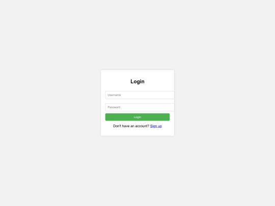 login screenshot