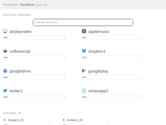 official/font/lhmidiIcon/v1/demo screenshot