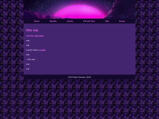 header links/Extras screenshot