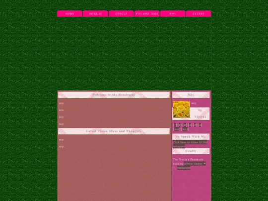 header links/OraclesRosebush screenshot