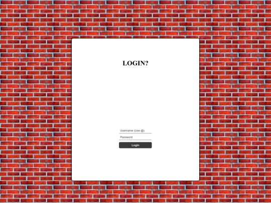 login screenshot