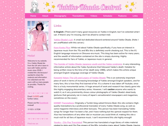 links screenshot