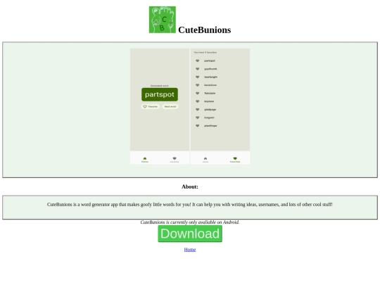 cutebunions screenshot