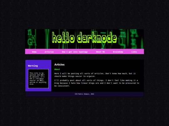 articles screenshot