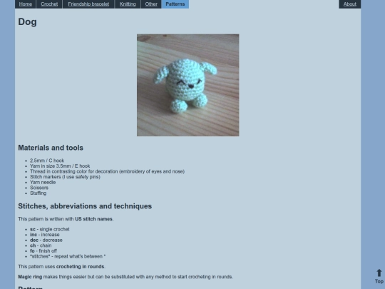 patterns/crochet_dog screenshot
