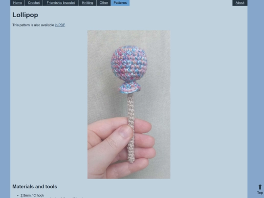 patterns/crochet_lollipop screenshot