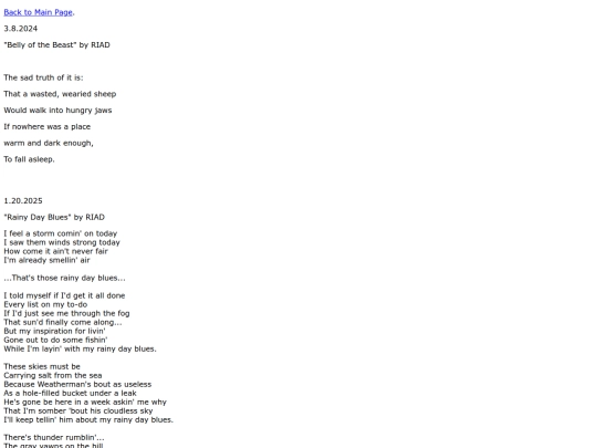 poetry screenshot