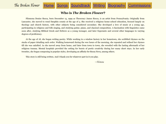biography screenshot