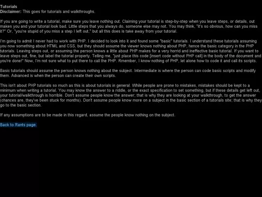 test/tutorials screenshot