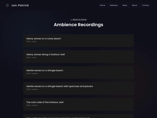 ambience-recordings screenshot