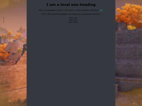CSSpractice screenshot