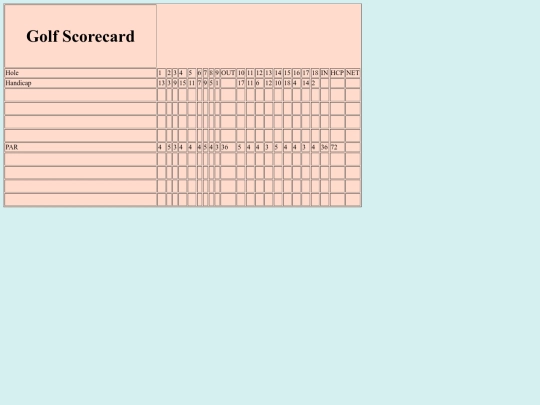 scorecards/golf screenshot
