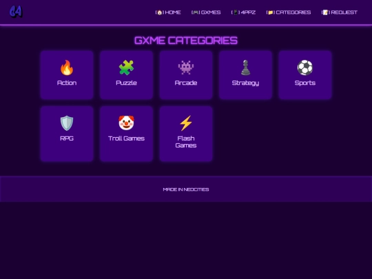 Categories screenshot