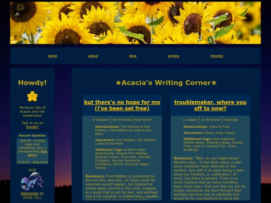 writing screenshot