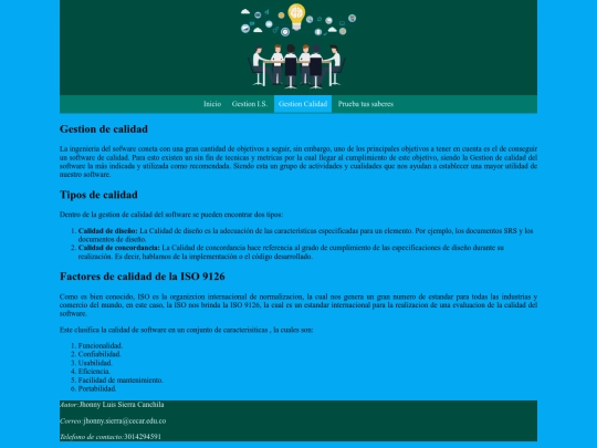 contenido/GestionCalidad screenshot