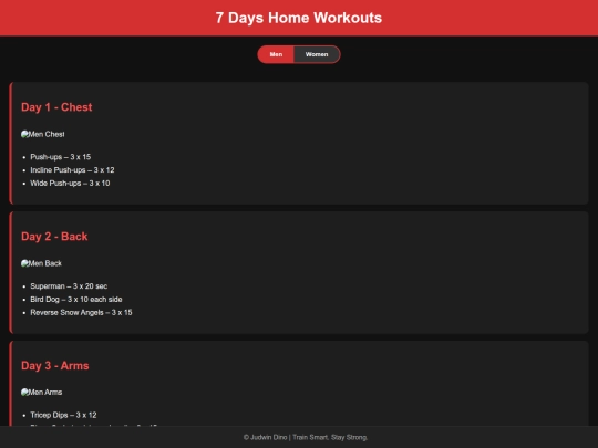 judwin/Homeworkout screenshot