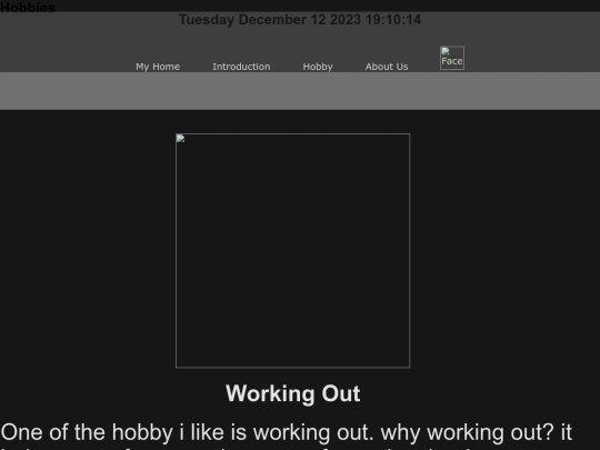 AndyWebsite/Hobby screenshot