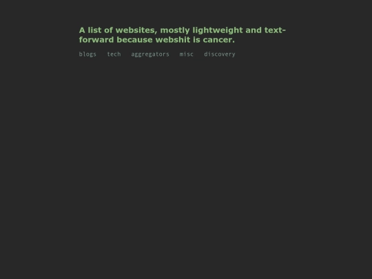lists/sites screenshot