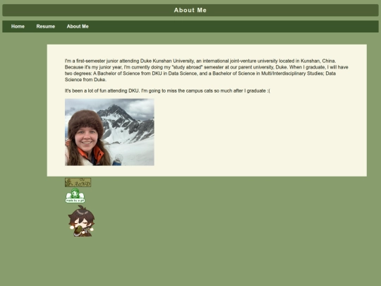 aboutme screenshot