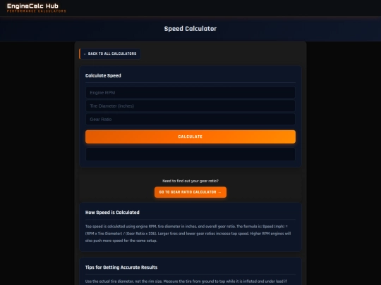 speed-calculator screenshot