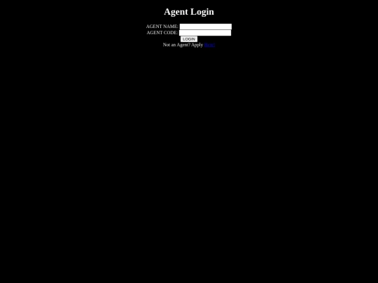 login screenshot