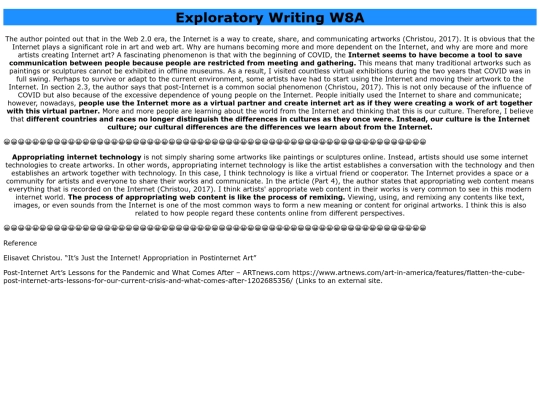 ExploratoryWriting_Susy/ExploratoryWriting_8A screenshot