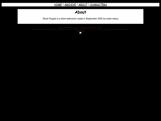 comics/slushpuppie/about screenshot