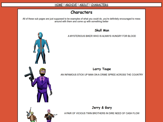 comics/slushpuppie/characters screenshot