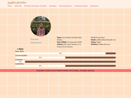 personalinformationskills screenshot