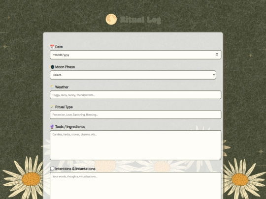 ritual-log screenshot