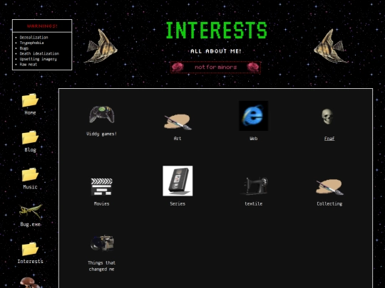 interests screenshot