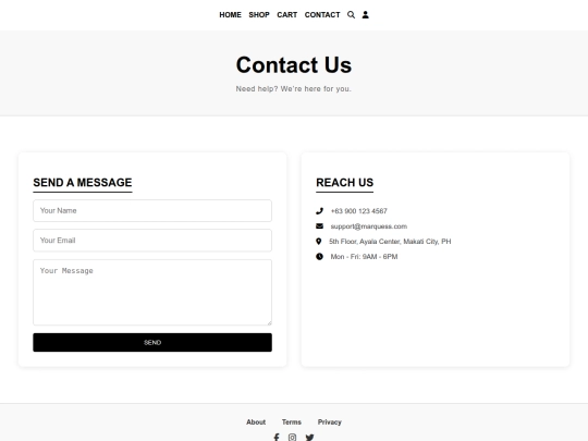 contact screenshot