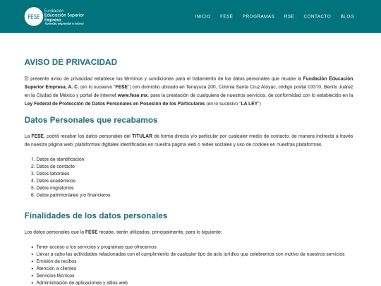 privacidad screenshot