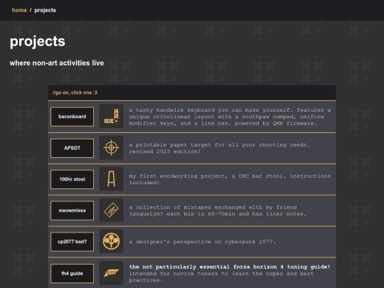 projects screenshot