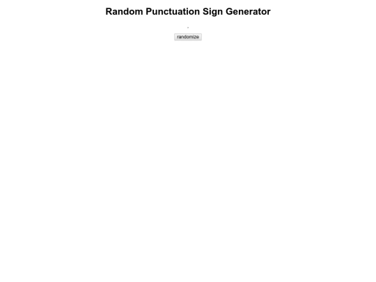 random-punctuation-sign-generator screenshot