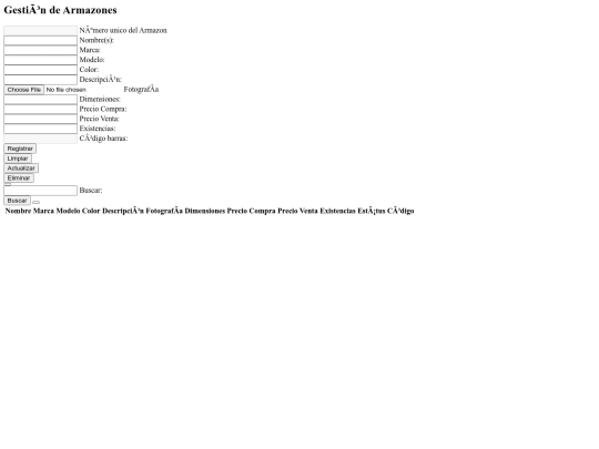 web/view_Armazon screenshot
