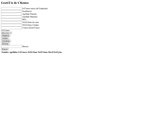 web/view_Clientes screenshot