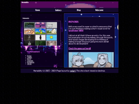 blog screenshot