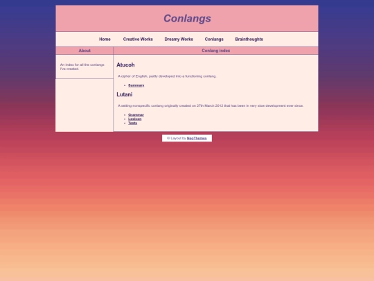 conlang_index screenshot