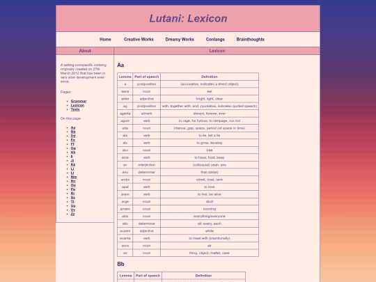 lutani_lexicon screenshot