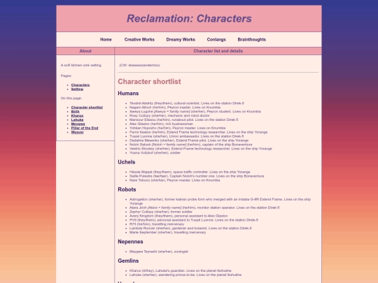 reclamation_chars screenshot