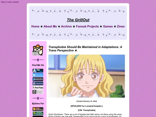 The_Anime_Posts/TransphobiaShouldBeMaintainedInAdaptationsATransPerspective screenshot