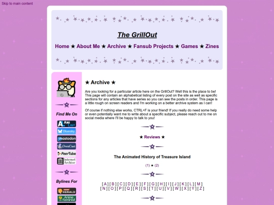archives screenshot