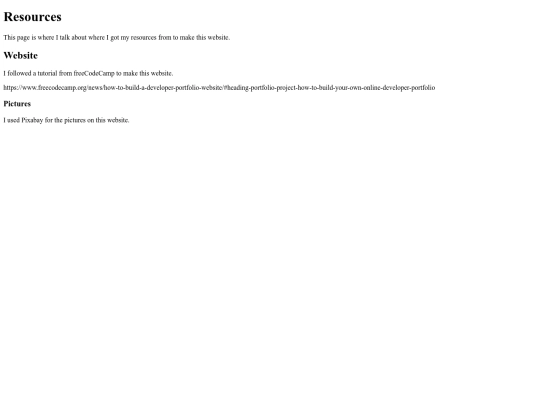 projects/portfolios/portfolio2/resources screenshot
