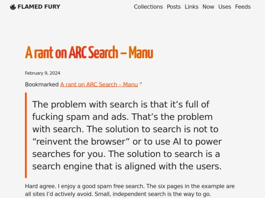 bookmarks/a-rant-on-arc-search-manu screenshot