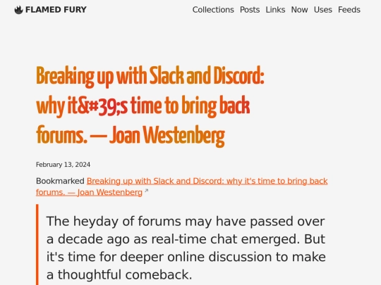 bookmarks/breaking-up-with-slack-and-discord-why-its-time-to-bring-back-forums-—-joan-westenberg screenshot