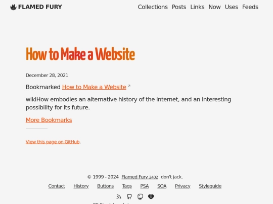 bookmarks/how-to-make-a-website screenshot