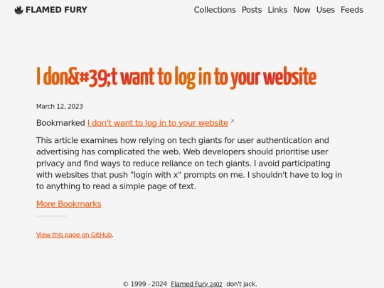 bookmarks/i-dont-want-to-log-in-to-your-website screenshot