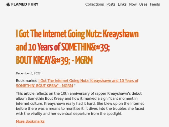 bookmarks/i-got-the-internet-going-nutz-kreayshawn-and-10-years-of-somethin-bout-kreay-mgrm screenshot