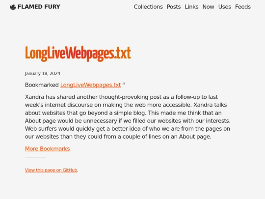 bookmarks/longlivewebpagestxt screenshot